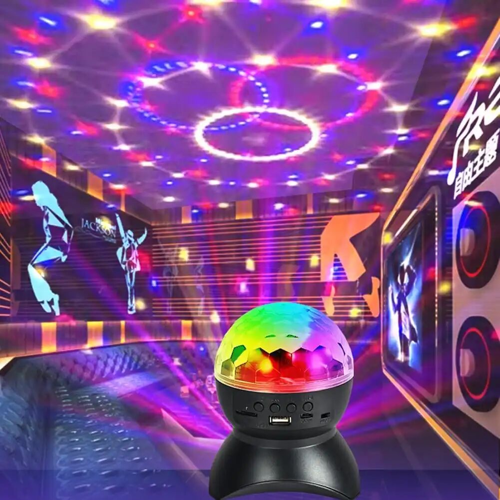 Enceinte Lumineuse Led Multicolore Rotative – Éclairage Dambiance Fête Design & Couleur Aléatoire thumbnail 1