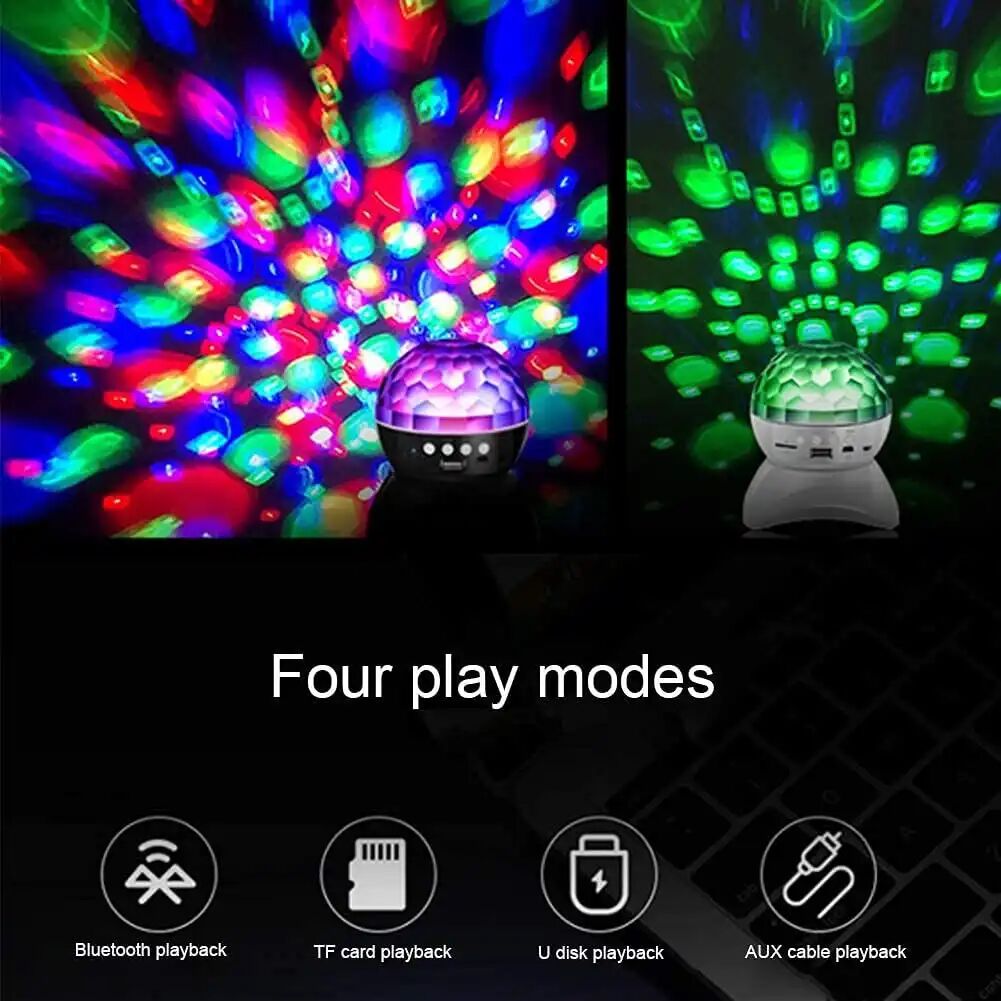 Enceinte Lumineuse Led Multicolore Rotative – Éclairage Dambiance Fête Design & Couleur Aléatoire thumbnail 3