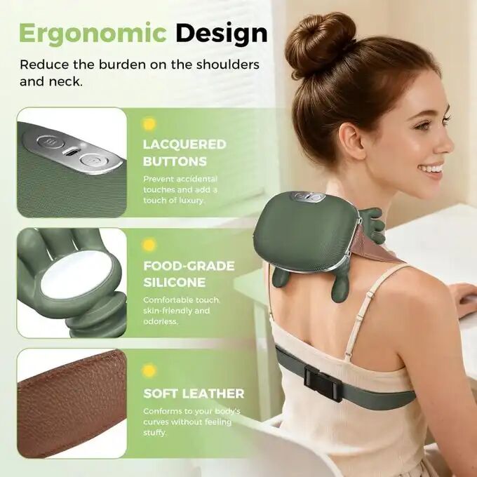 Masseur Cervical Électrique Portable – Pétrissage Cou Et Épaules