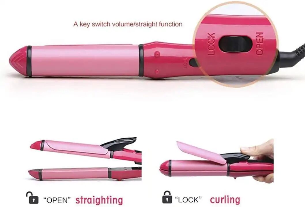 Fer À Lisser Et Boucler Cheveux – Design & Couleur Aléatoire