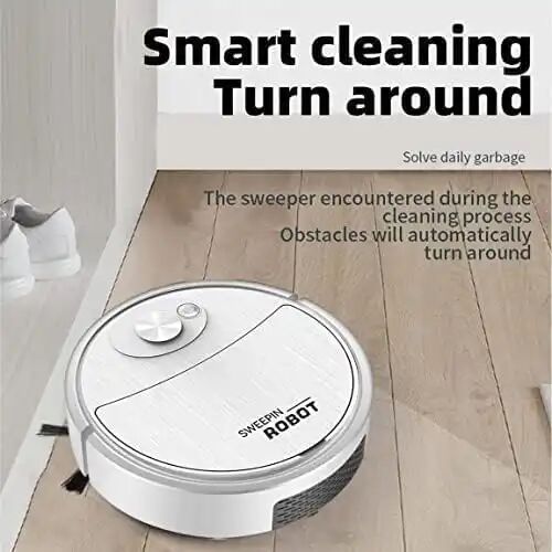 Robot Aspirateur Laveur 3-en-1 Avec Détection D'obstacles - Pour Sols Durs Et Tapis - couleur aléatoire 