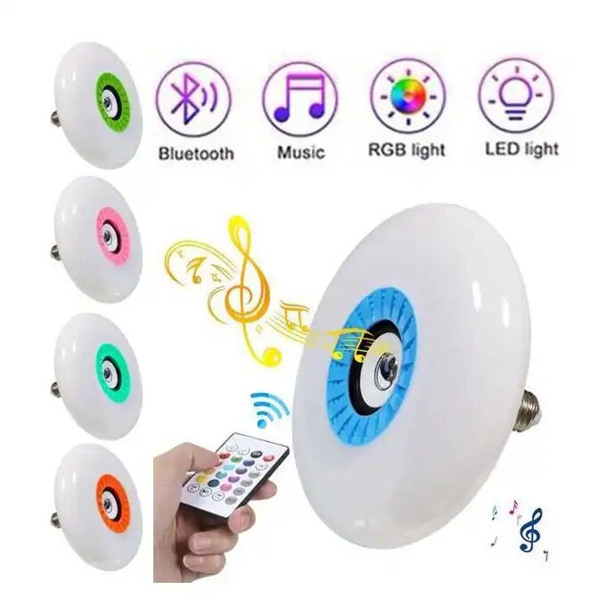 Ampoule Led Haut-parleur Sans Fil – Éclairage Rgb Avec Télécommande Incluse thumbnail 4