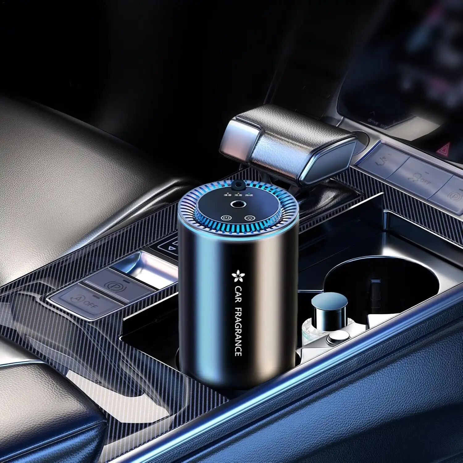 Mini Diffuseur Parfum Auto Avec Veilleuse Étoilée – Design & Couleur Aléatoire thumbnail 4