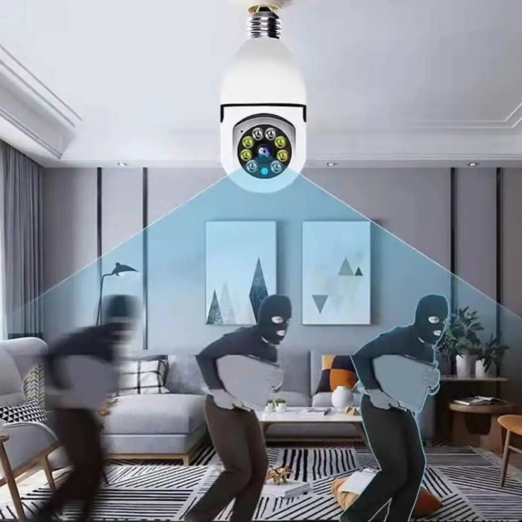 Caméra De Surveillance Wifi – Rotation 360°, Vision Nocturne, Détection De Mouvement