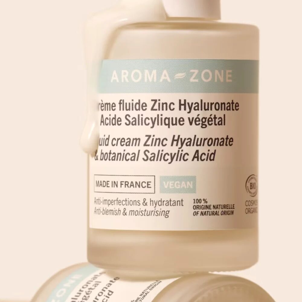  Crème Fluide Zinc Hyaluronate & Acide Salicylique Végétal 