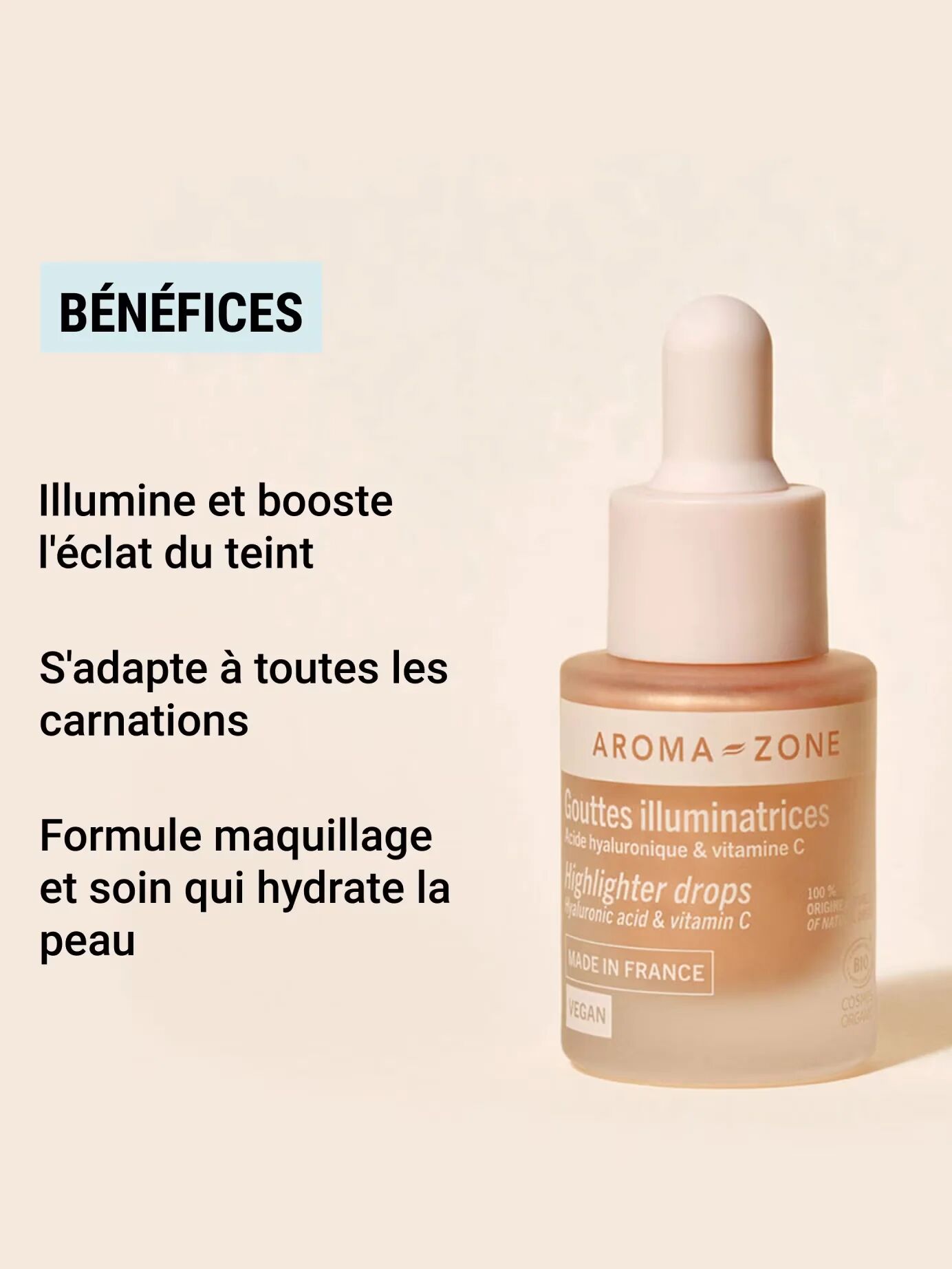 Gouttes Illuminatrices Acide Hyaluronique & Vitamine C thumbnail 3