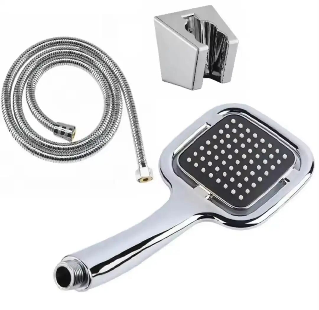 Pommeau De Douche  Avec Flexible Et Support Abs Chromé