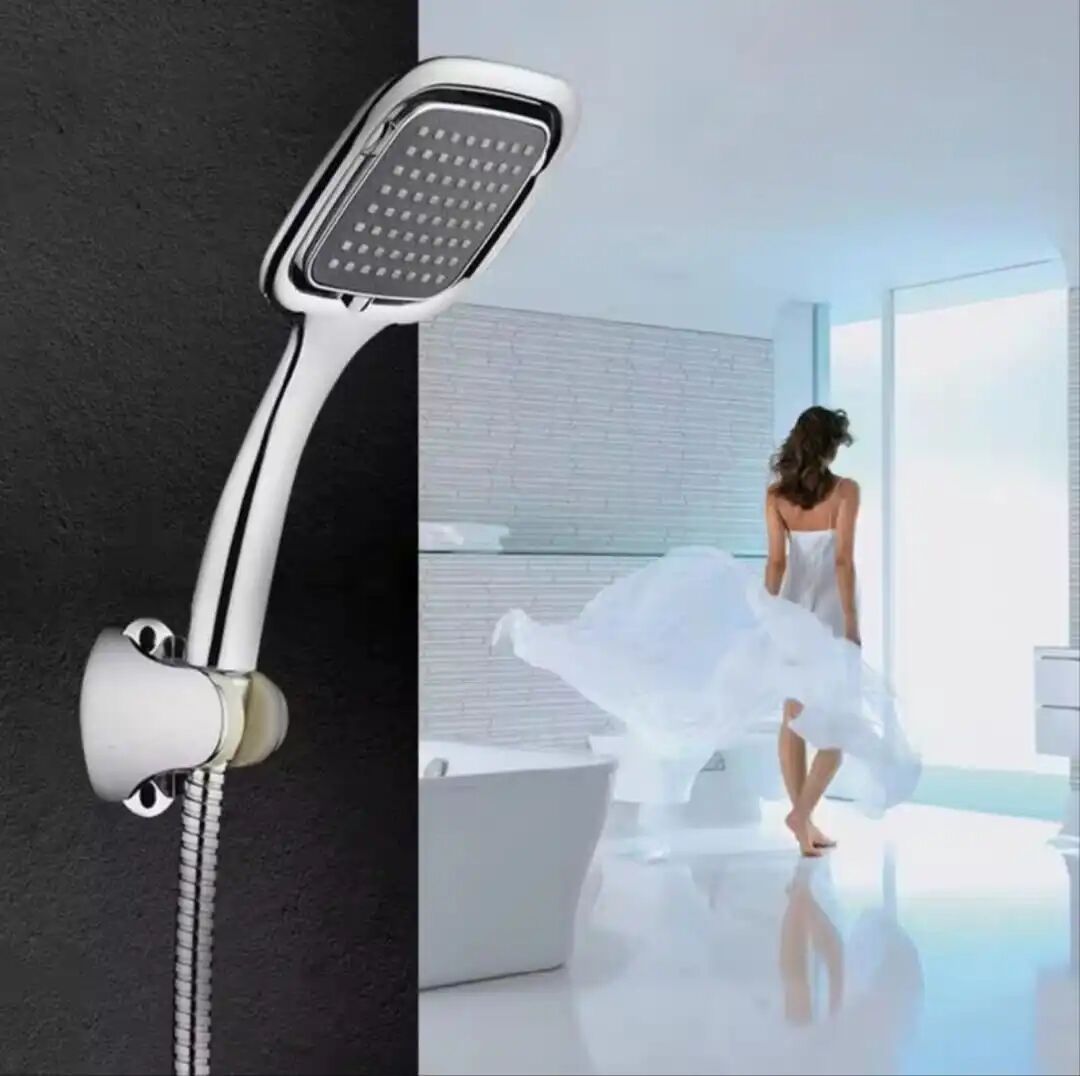 Pommeau De Douche  Avec Flexible Et Support Abs Chromé