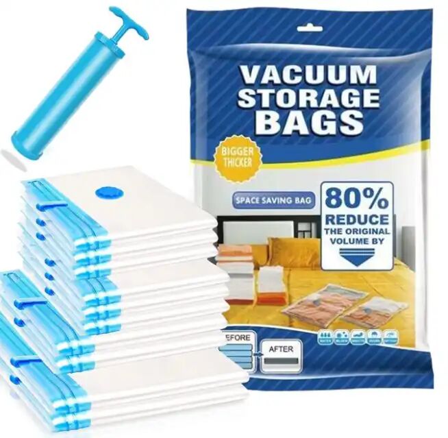 Sacs De Rangement Sous Vide – Pack De 5 Avec Pompe Incluse thumbnail 3