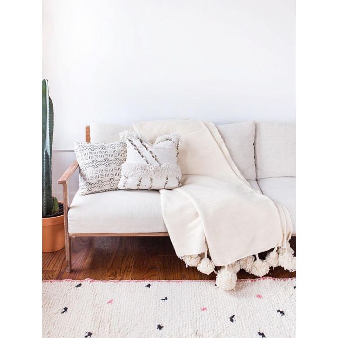 Tissés À La Main Marocain Traditionnel Cactus Sabra (soie) Et Couvre-lit En Laine Couverture (280 Cm X 180 Cm)