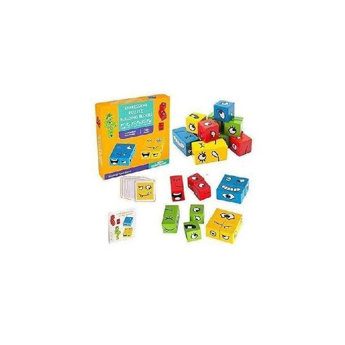 Jeu Éducatif-blocs De Construction De Puzzle Dexpression(expression Puzzle Building Blocks)