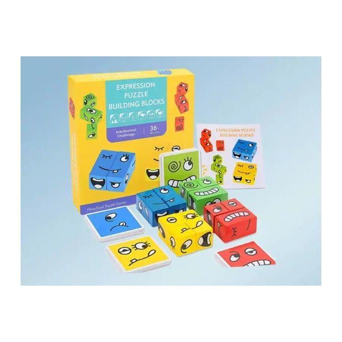Jeu Éducatif-blocs De Construction De Puzzle Dexpression(expression Puzzle Building Blocks)