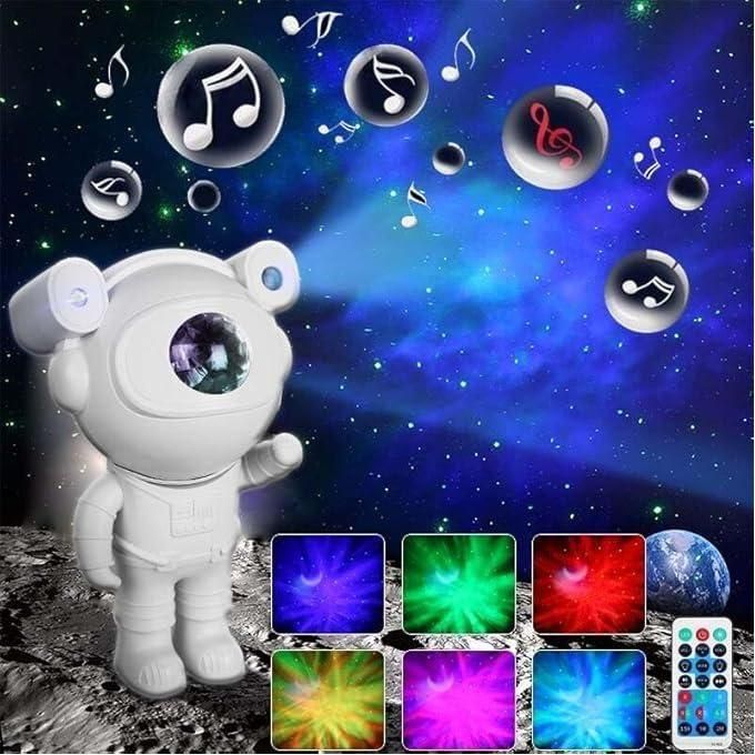 Projecteur Spatial Hd Astronaute, Lampe De Plafond Led Avec Télécommande Et Bluetooth