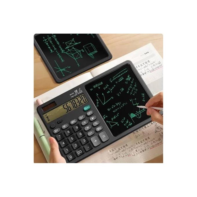 General Calculatrice De Bureau Avec Écran Lcd Et Tablette D’écriture – Outil Pratique Pour École, Études Et Travail