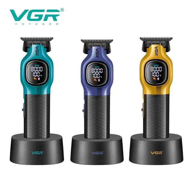 Vgr Tondeuse À Cheveux Professionnelle V-886c, Batterie Li-ion 3200 Mah Avec 200 Min Dautonomie, Lames Revêtues De Céramique Et Dlc, 6 Peignes De Guidage En Métal, Mode Turbo, Écran Led, Tondeuse Multi-coupes