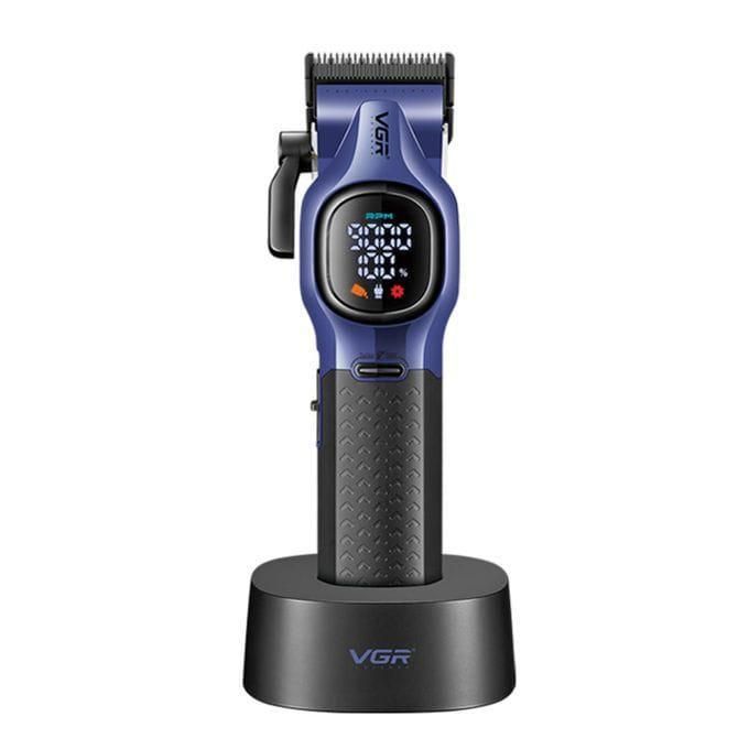 Vgr Tondeuse À Cheveux Professionnelle V-886c, Batterie Li-ion 3200 Mah Avec 200 Min Dautonomie, Lames Revêtues De Céramique Et Dlc, 6 Peignes De Guidage En Métal, Mode Turbo, Écran Led, Tondeuse Multi-coupes thumbnail 3