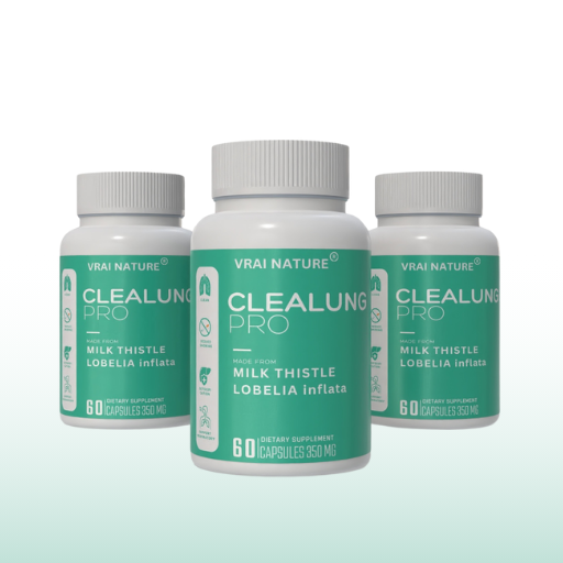 CLEALUNG PRO – Nettoyage des Poumons et Soutien au Sevrage avec Valériane, Chardon-Marie et Lobélie