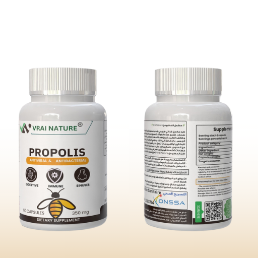 Propolis 350 mg -Renforce l’immunité et Protège la Gorge -60 Gélules