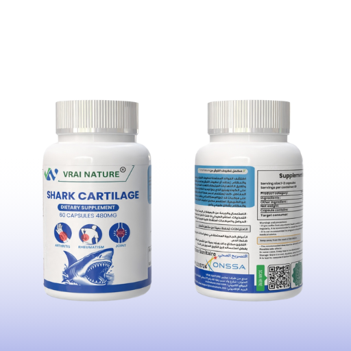 Shark Cartilage – Santé Des Articulations & Mobilité | 60 Gélules, 480 Mg