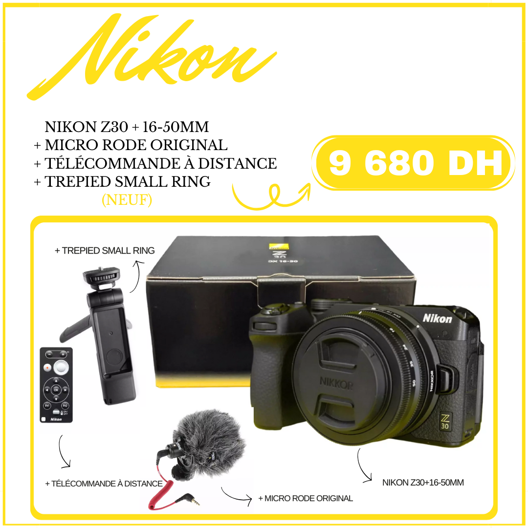 Pack Nikon Z30 + 16-50 Mm