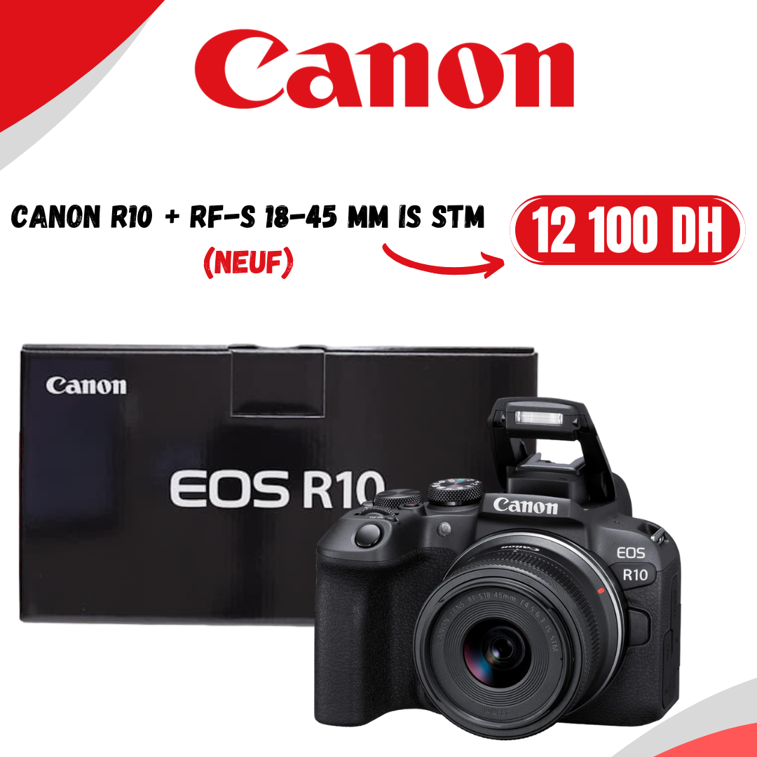 Canon R10 + RF-S 18-45mm IS STM