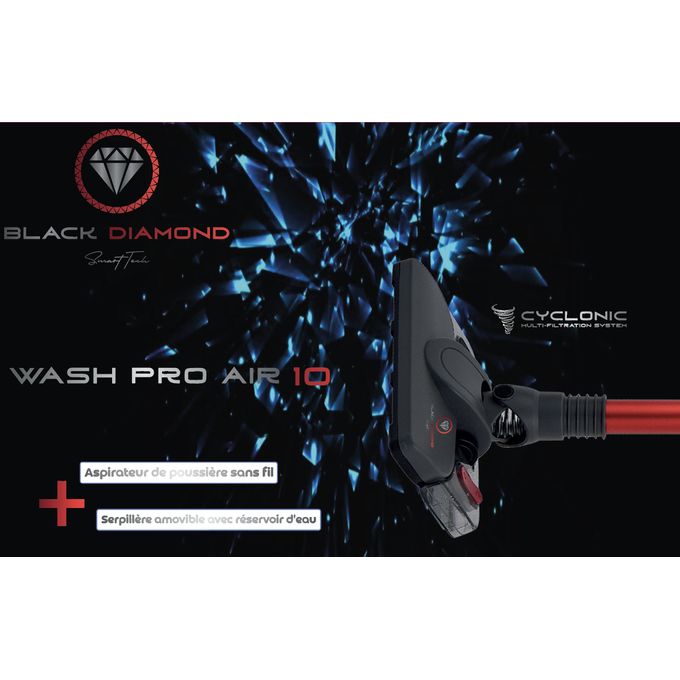 Wash Pro Air 10 : Aspirateur sans fil + Serpillère avec réservoir d'eau thumbnail 4