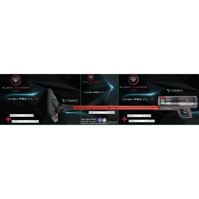 Aspirateur Wash Pro Fil 5 – Aspirateur avec Fil & Serpillère à Réservoir d'Eau – Nettoyage Complet 2-en-1