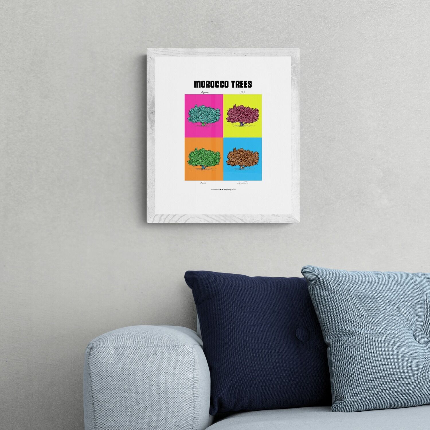 Affiche planche botanique ARGANIER version POP