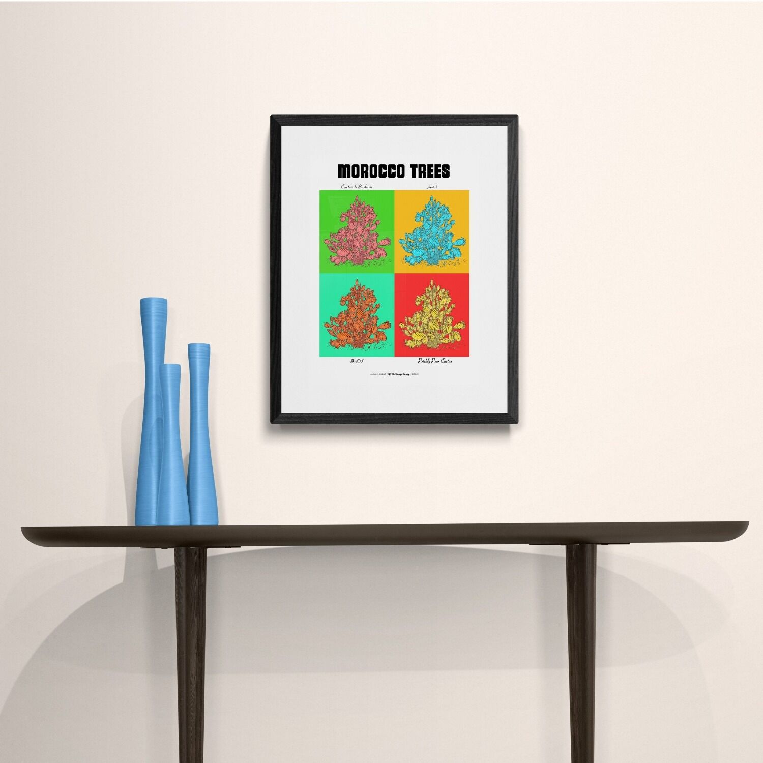 Affiche planche botanique CACTUS version POP thumbnail 1