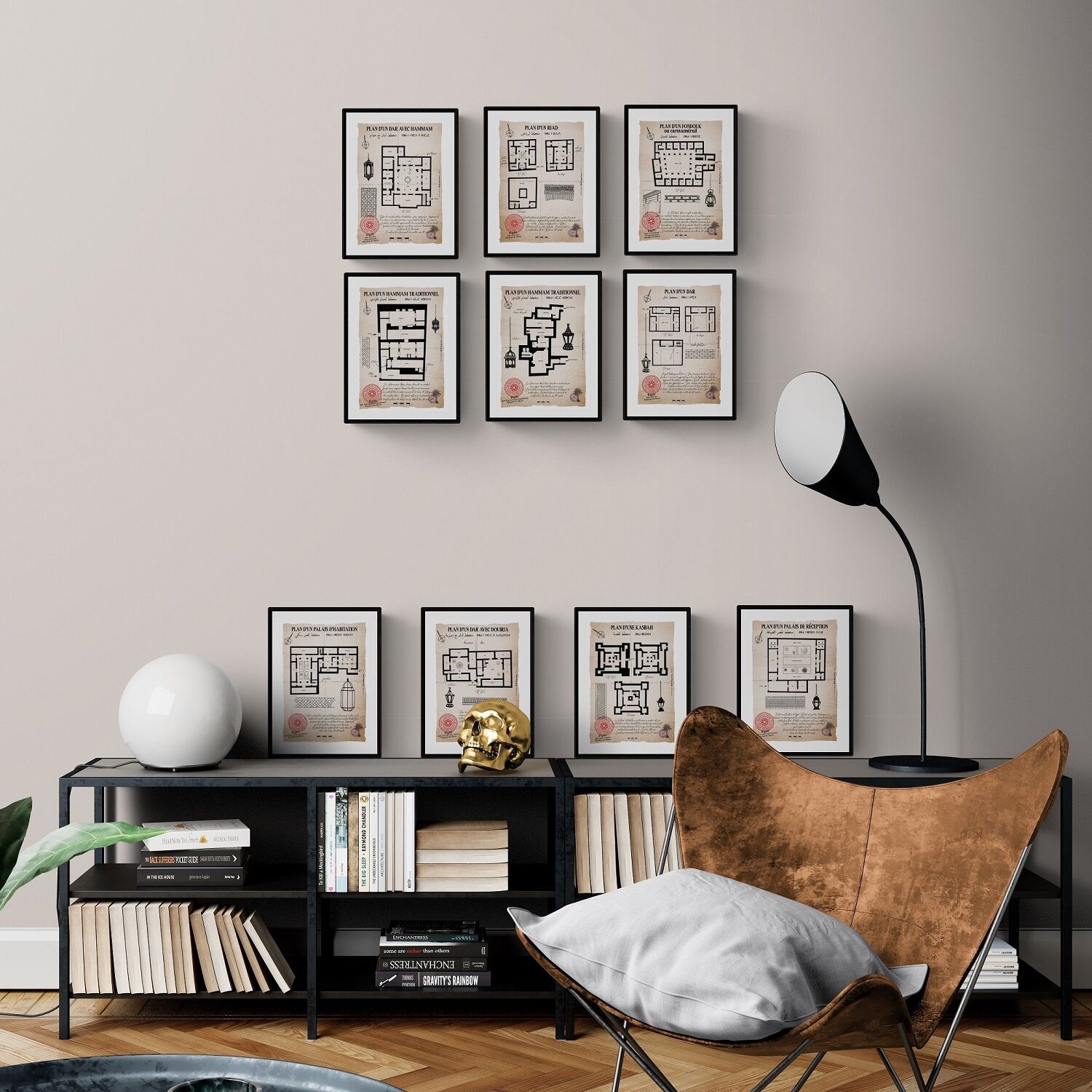 Collection intégrale des 10 affiches des plans architecture du Maroc en format A4 thumbnail 4