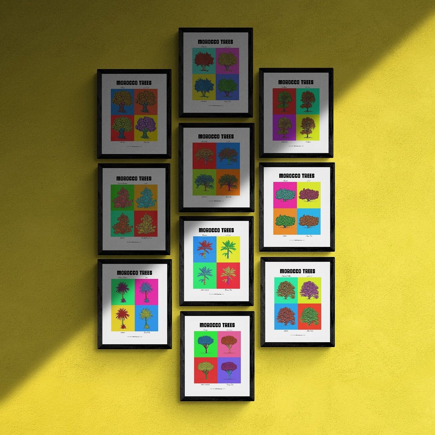 Collection intégrale des 10 affiches des planches botaniques version POP en format A4 thumbnail 2