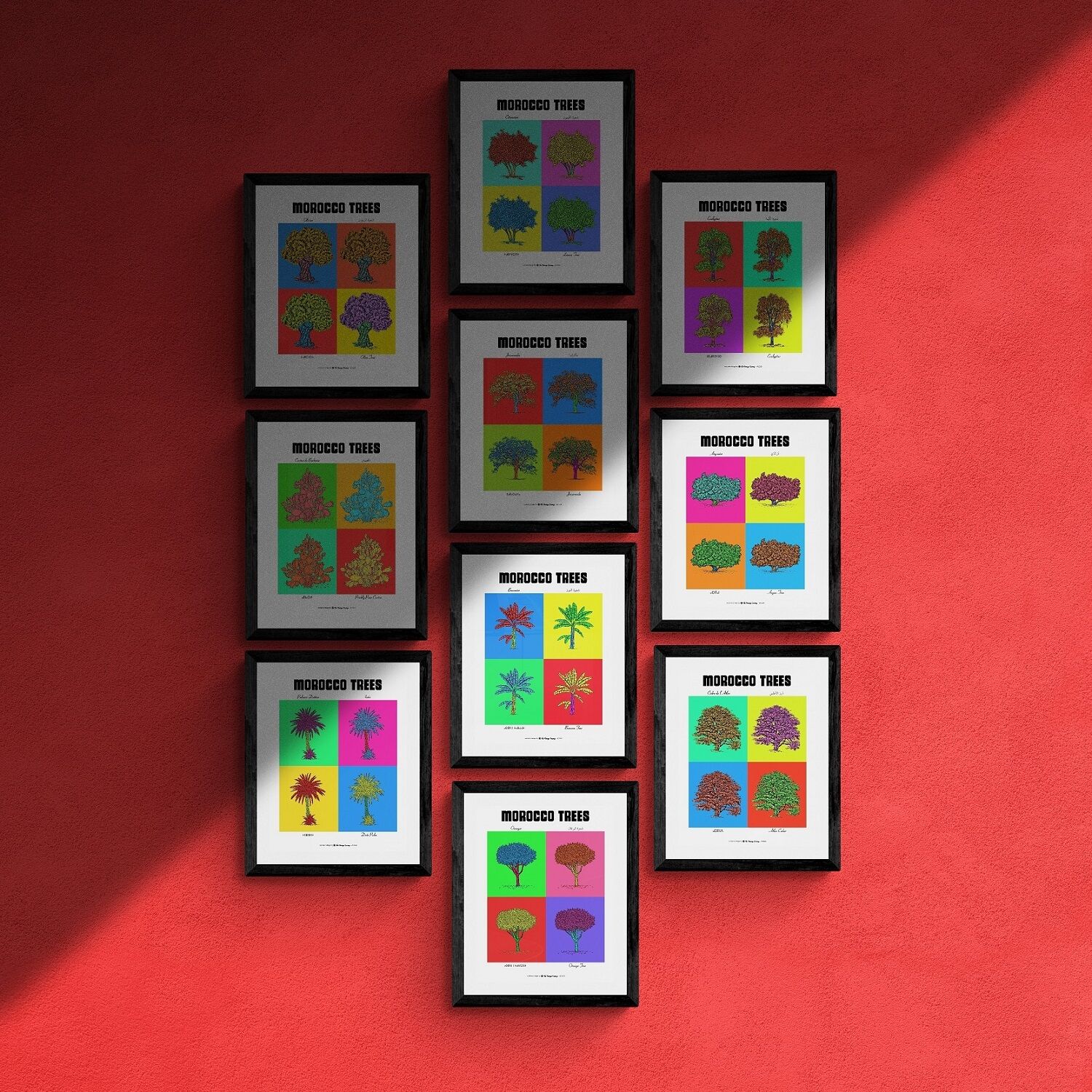 Collection intégrale des 10 affiches des planches botaniques version POP en format A4 thumbnail 3