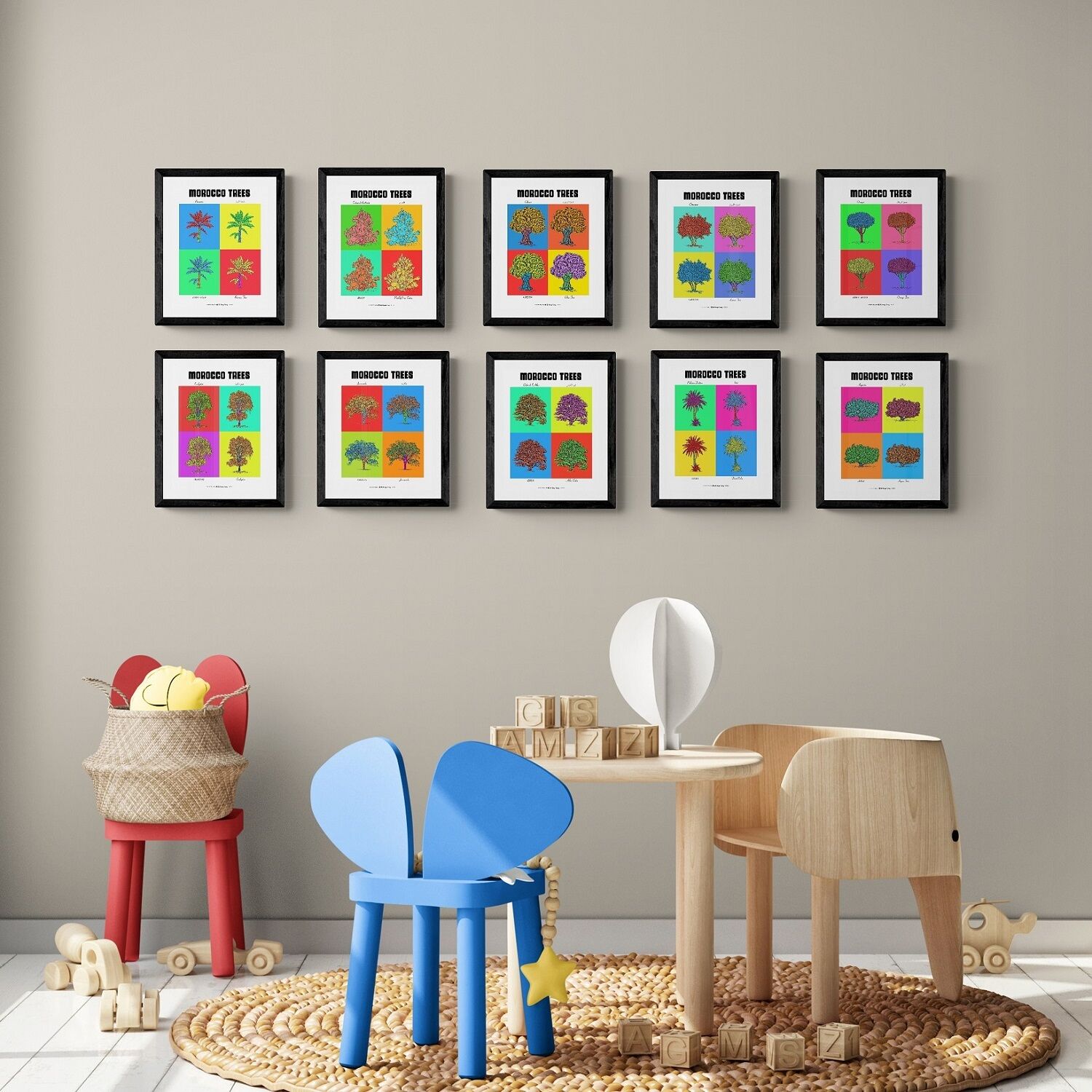 Collection intégrale des 10 affiches des planches botaniques version POP en format A4 thumbnail 4