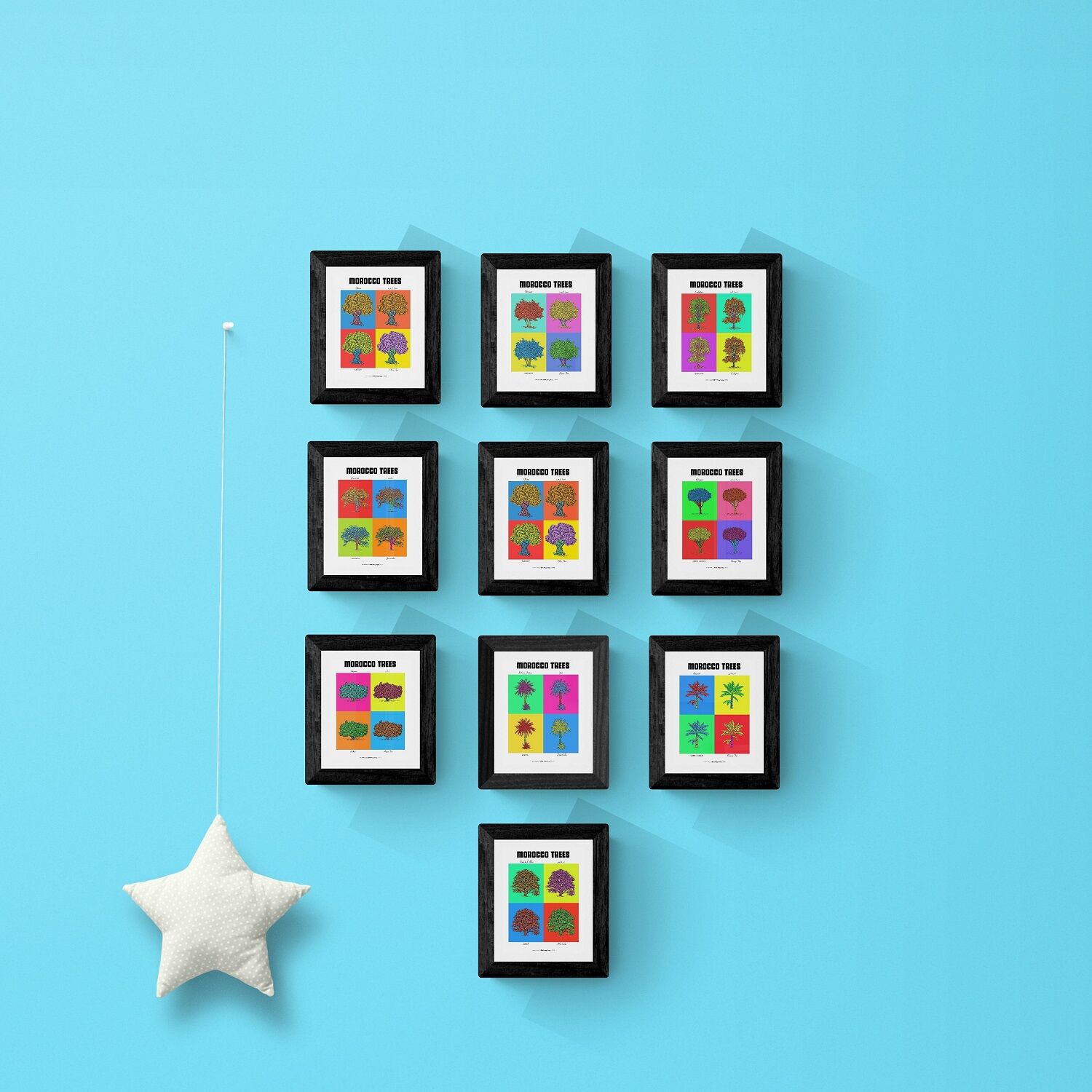 Lot de 10 cartes postales version POP des planches botaniques thumbnail 1