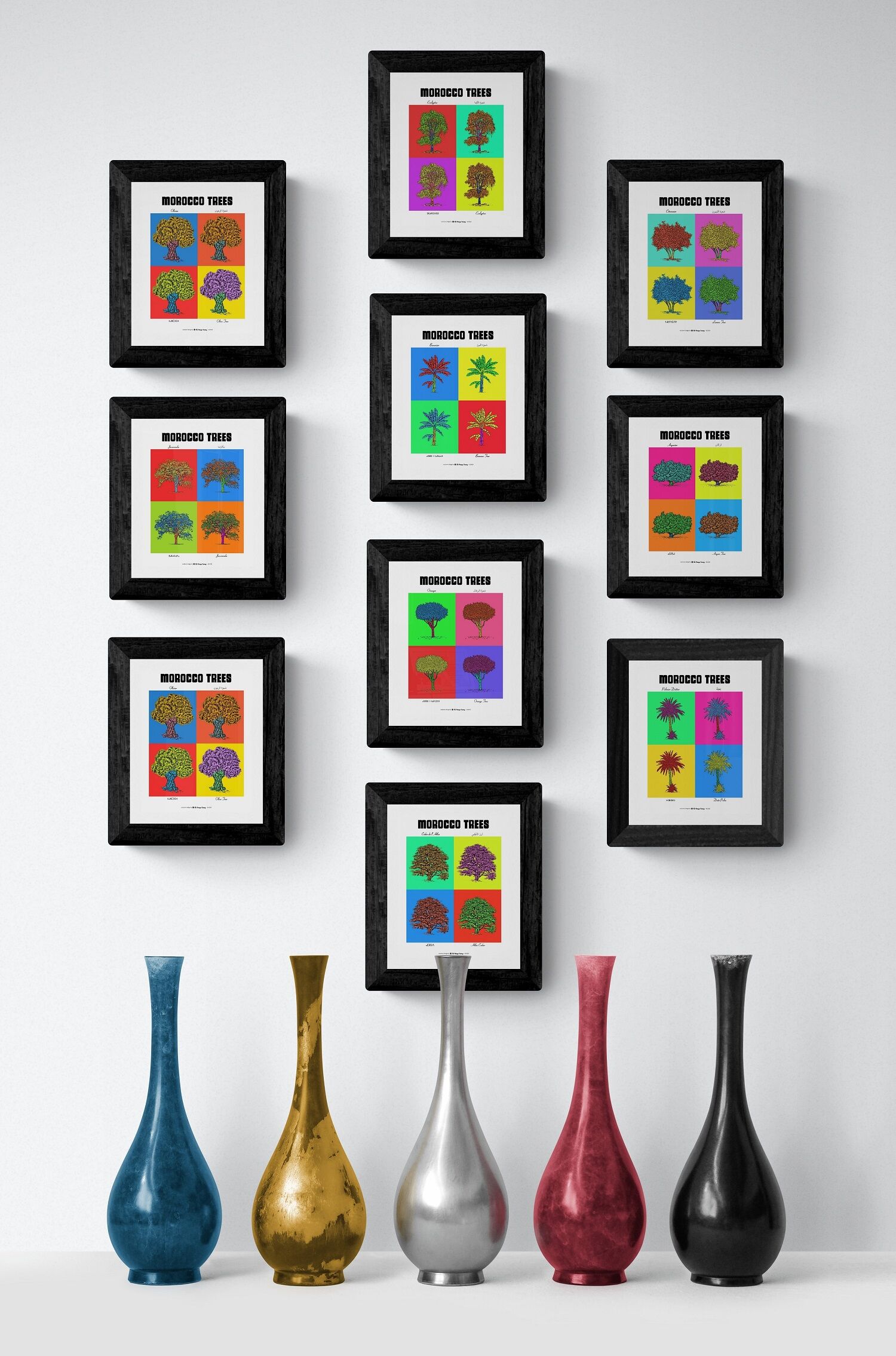 Lot de 10 cartes postales version POP des planches botaniques thumbnail 4