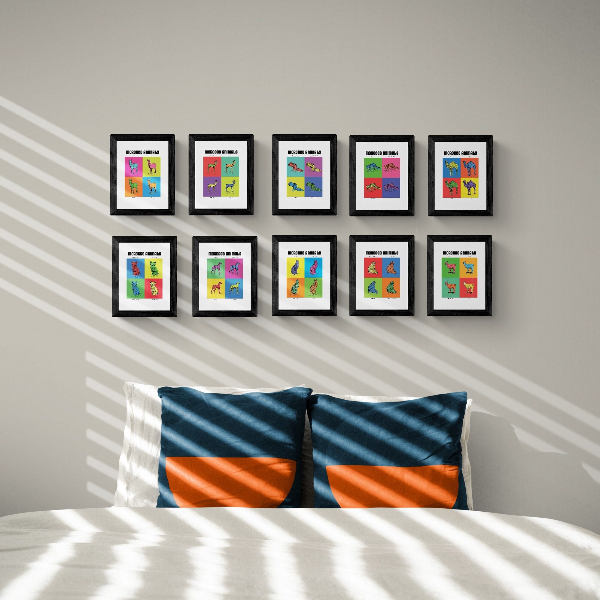 Lot de 10 cartes postales des planches zoologiques version POP thumbnail 3