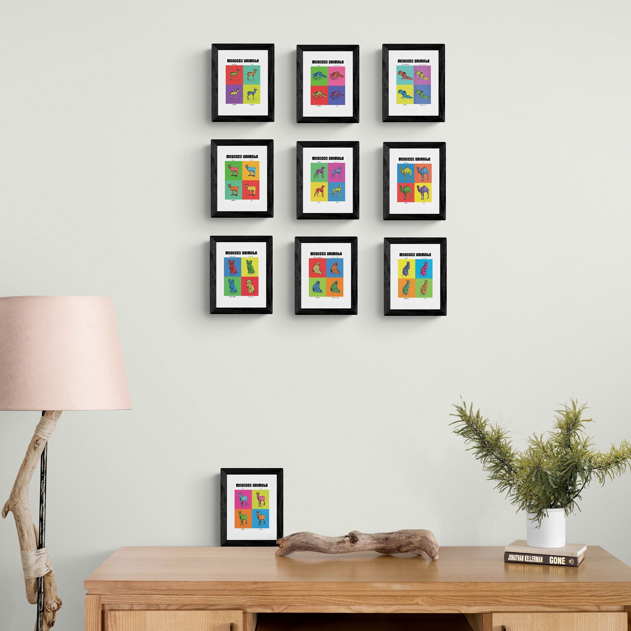 Lot de 10 cartes postales des planches zoologiques version POP thumbnail 4