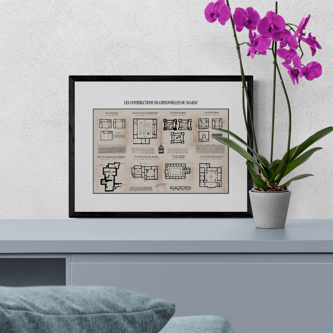 Affiche : les constructions traditionnelles, architecture du Maroc thumbnail 1