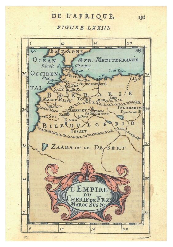 Affiche d'une carte ancienne du Maroc - 1683 thumbnail 2