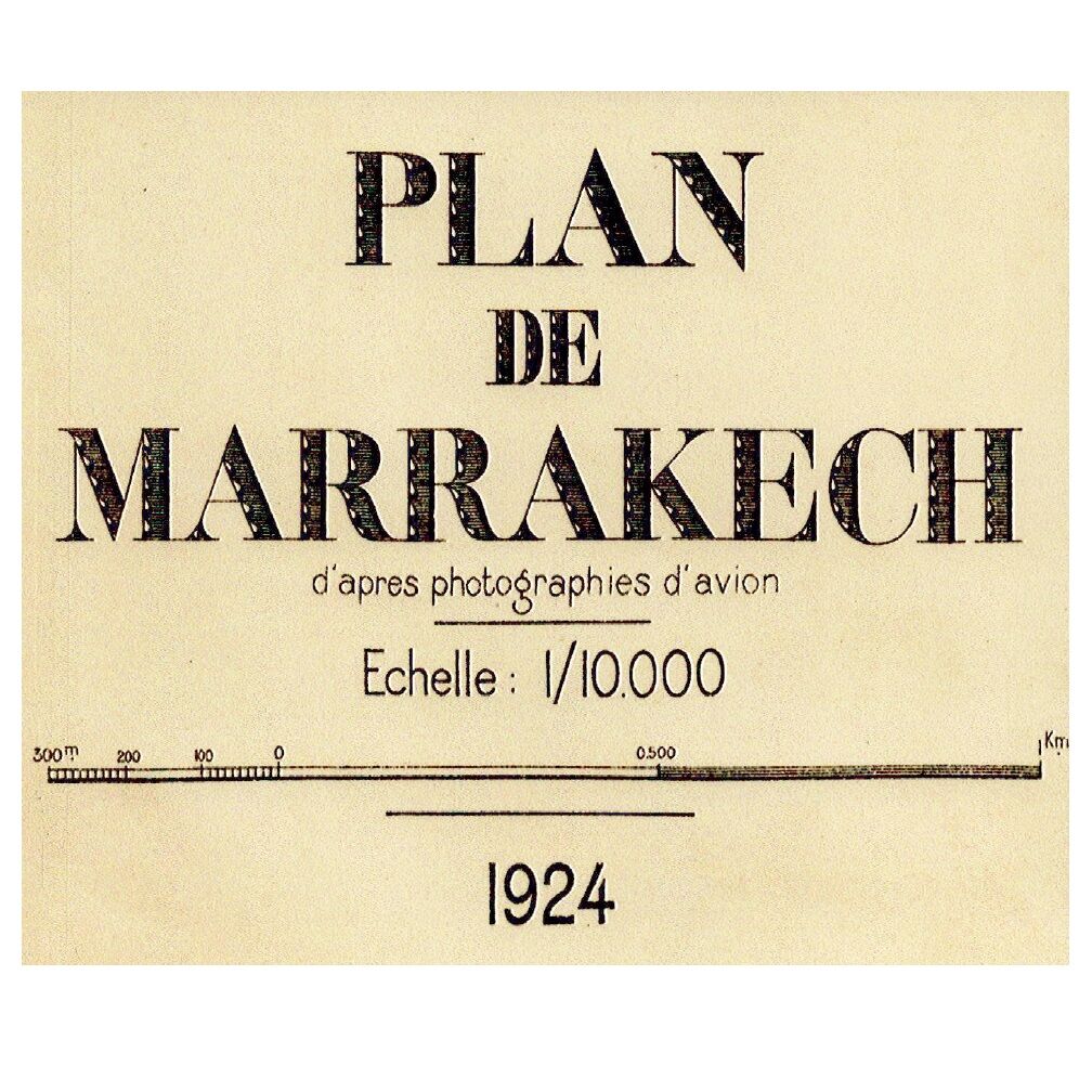 Affiche d'un plan ancien de Marrakech - 1924 thumbnail 3