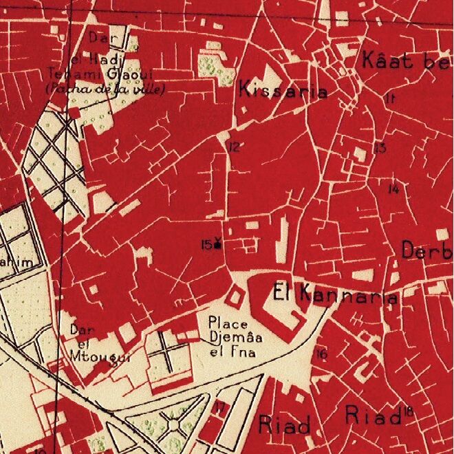 Affiche d'un plan ancien de Marrakech - 1924 thumbnail 4