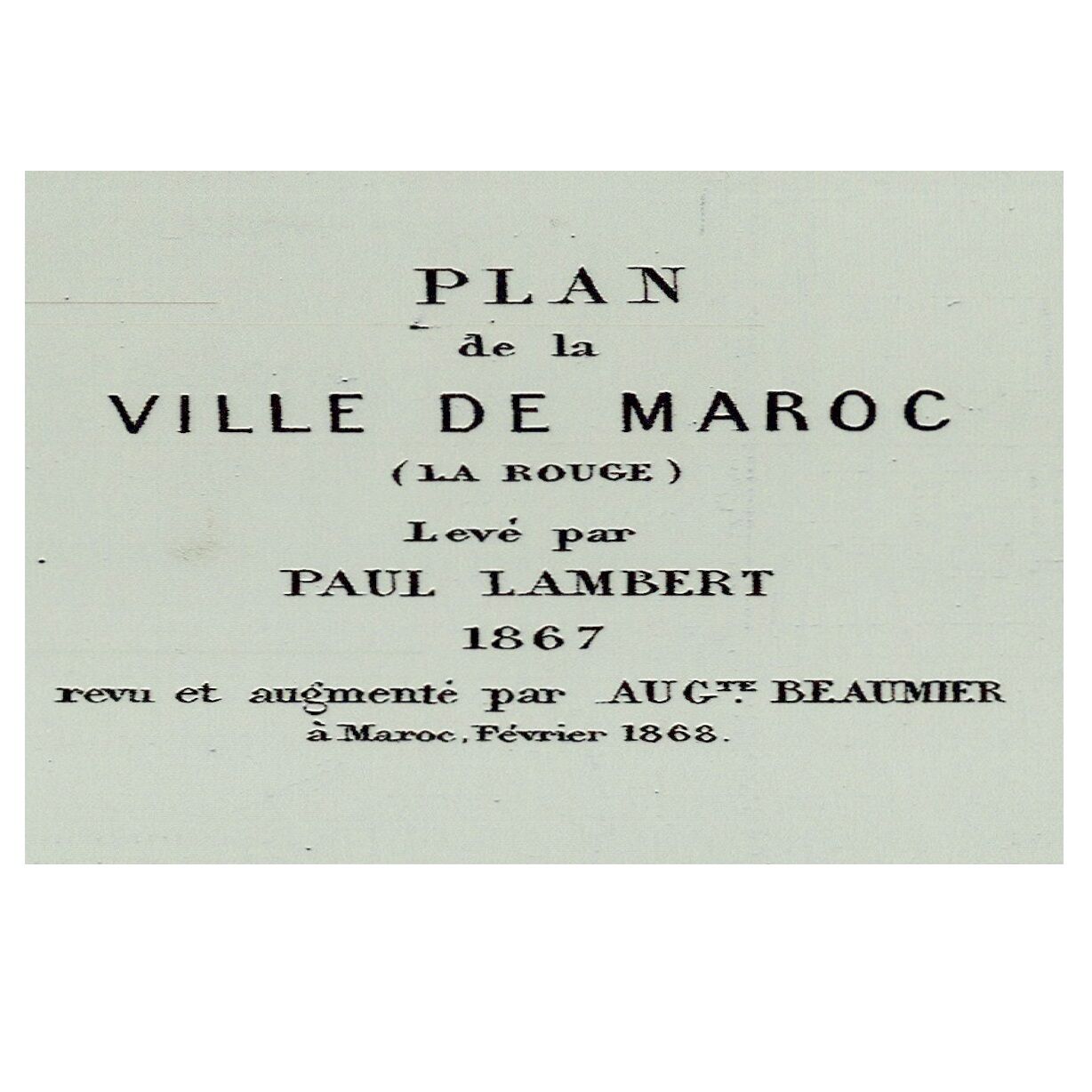 Affiche d'un plan ancien de Marrakech - 1867 thumbnail 3