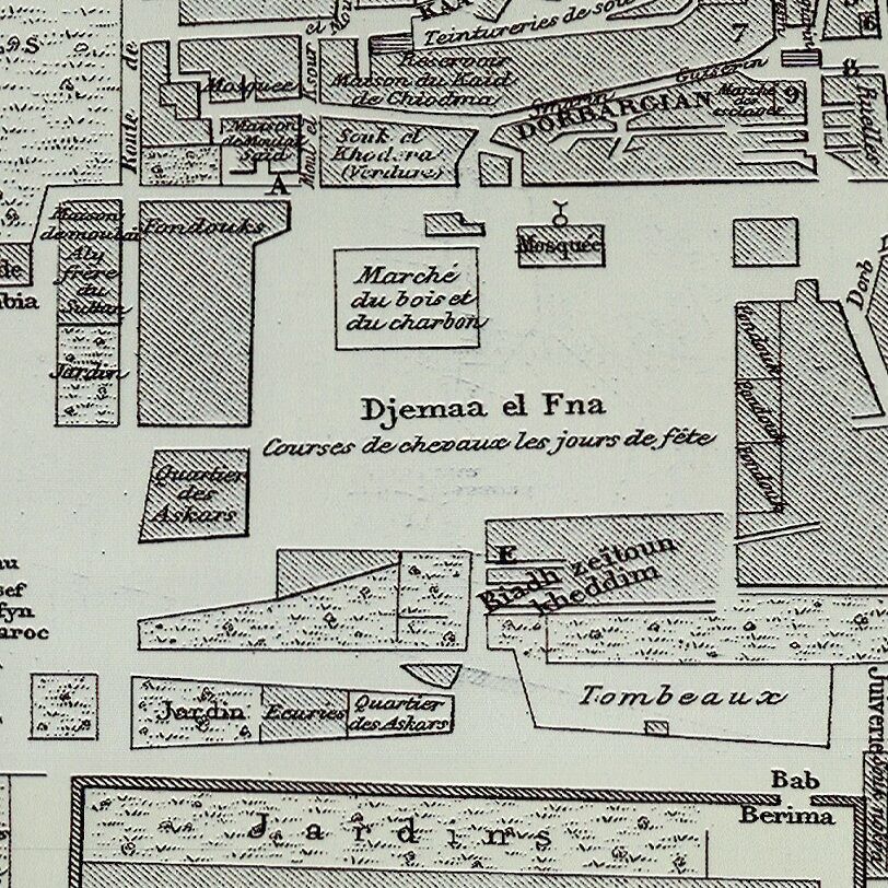 Affiche d'un plan ancien de Marrakech - 1867 thumbnail 4