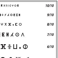 Affiche : planche optique, type échelle Monoyer, caractères tifinagh thumbnail 3