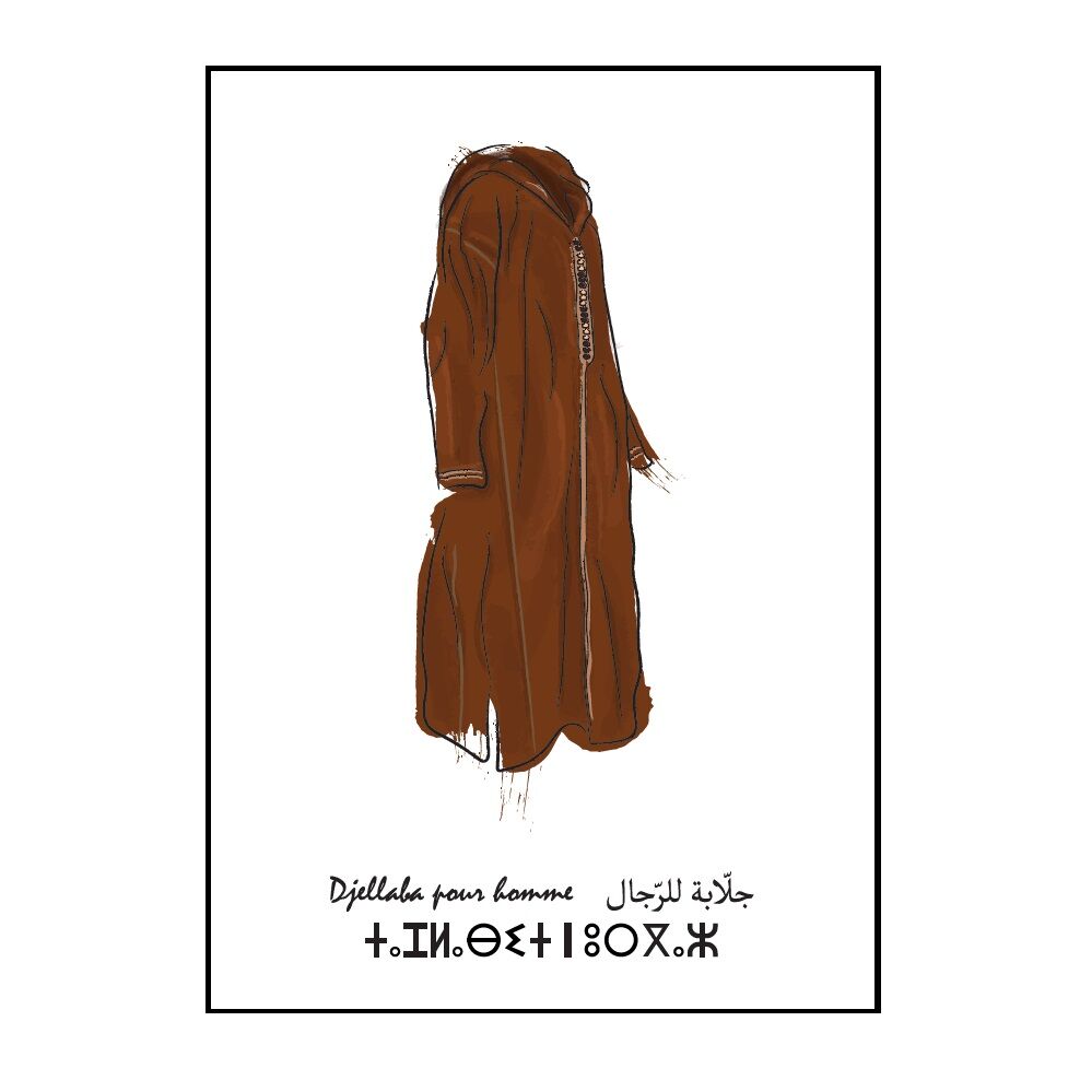 Affiche djellaba homme.