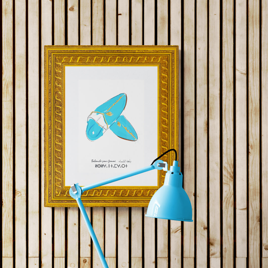 Affiche babouche femme