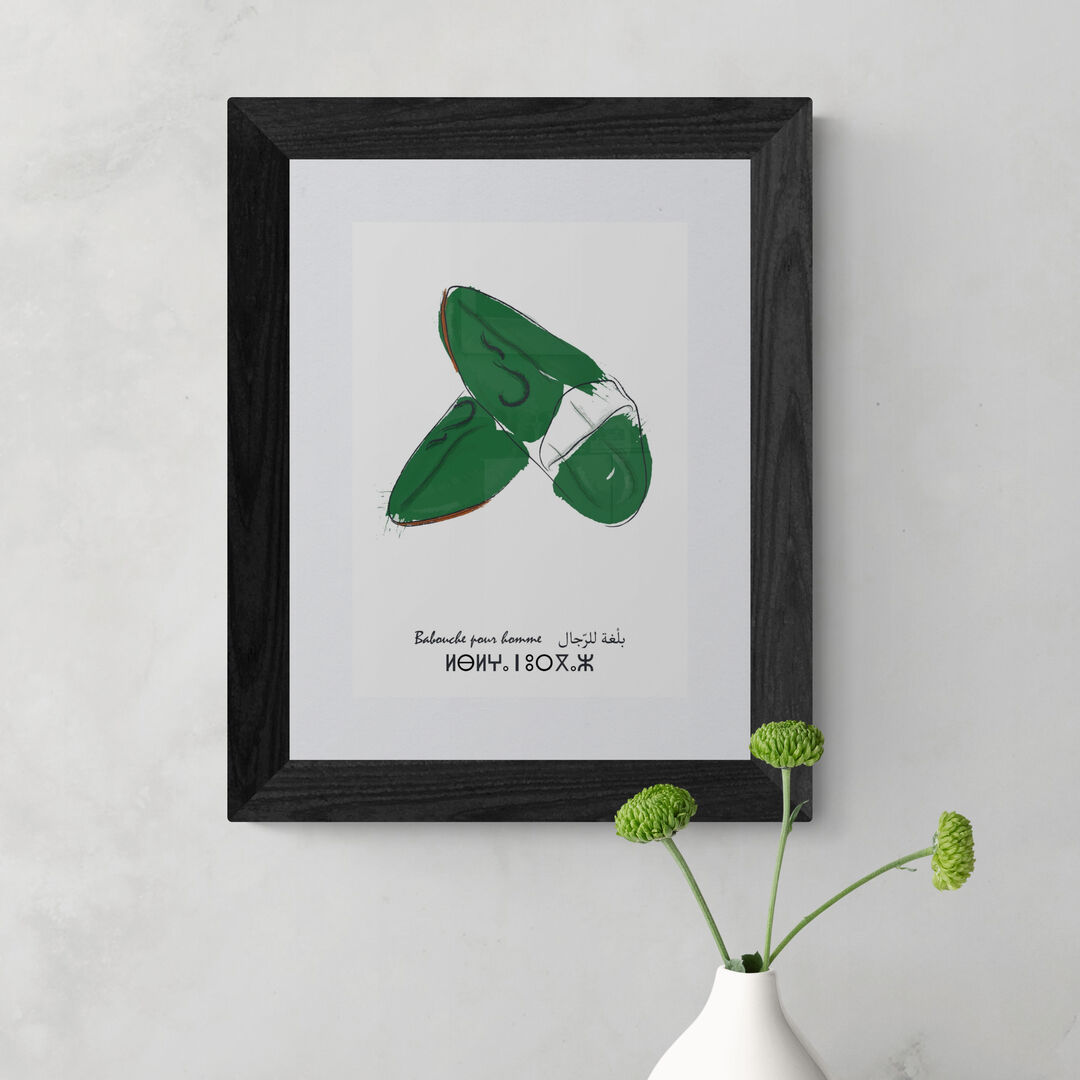 Affiche babouche homme