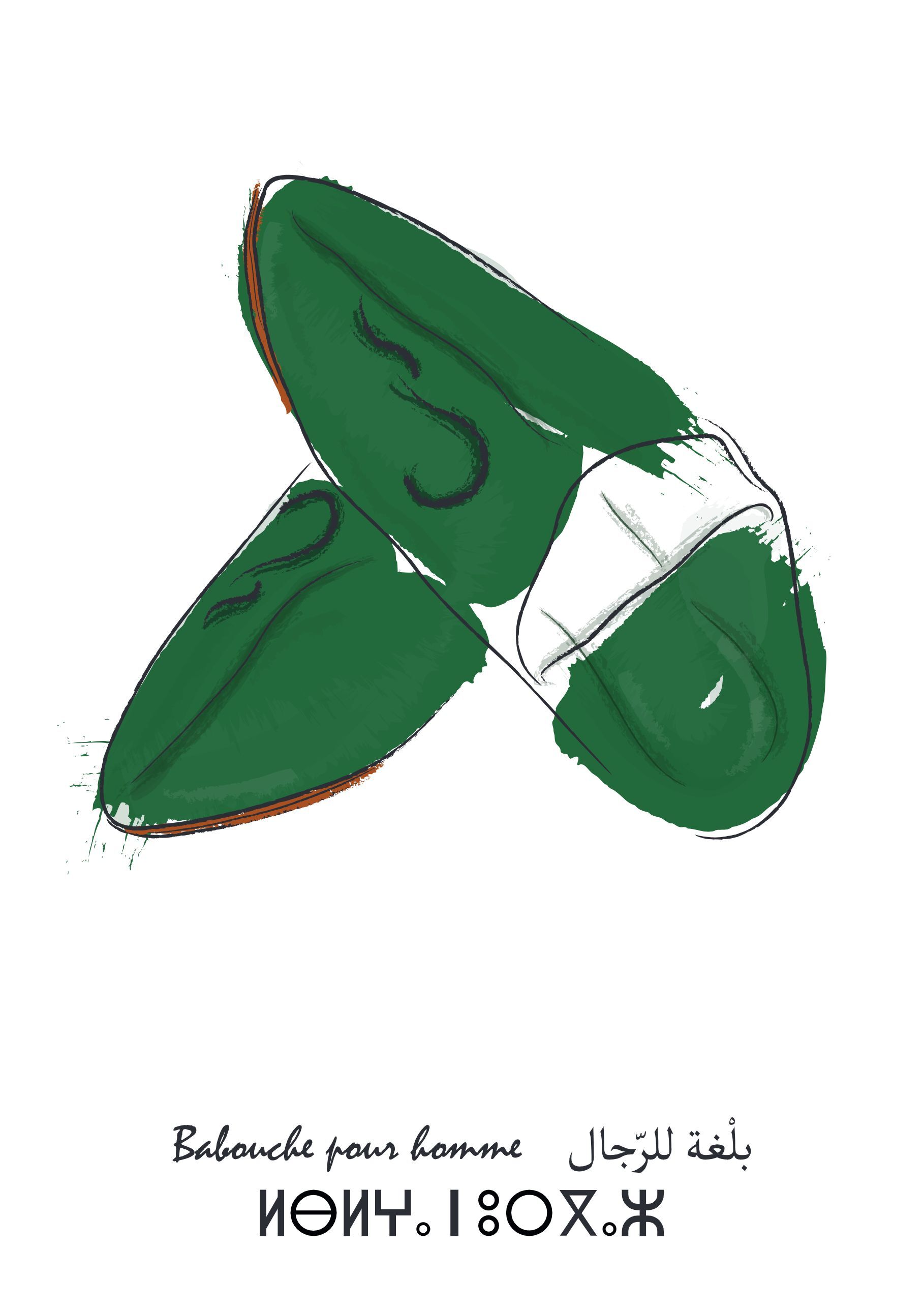 Affiche babouche homme