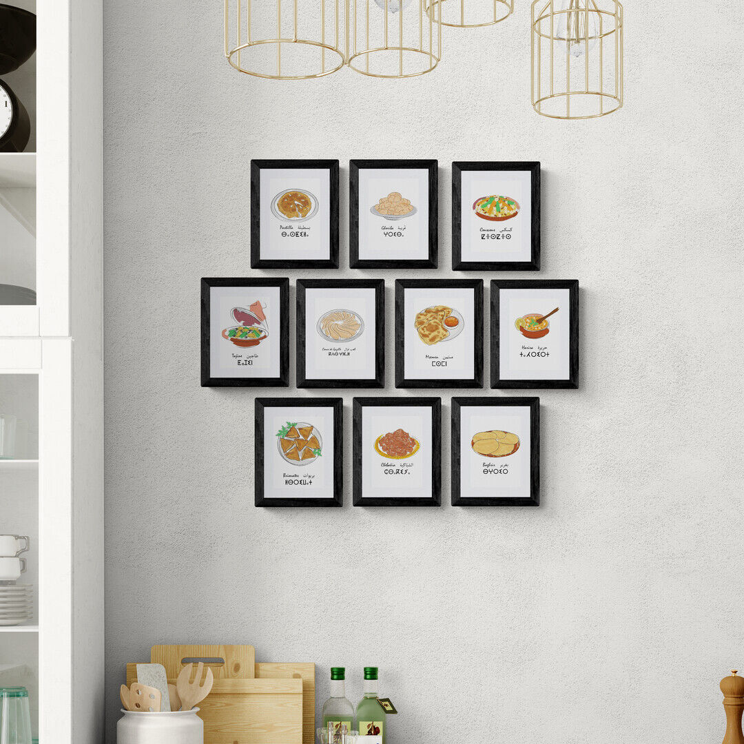 Lot de 10 cartes postales des planches culinaires salées & sucrées