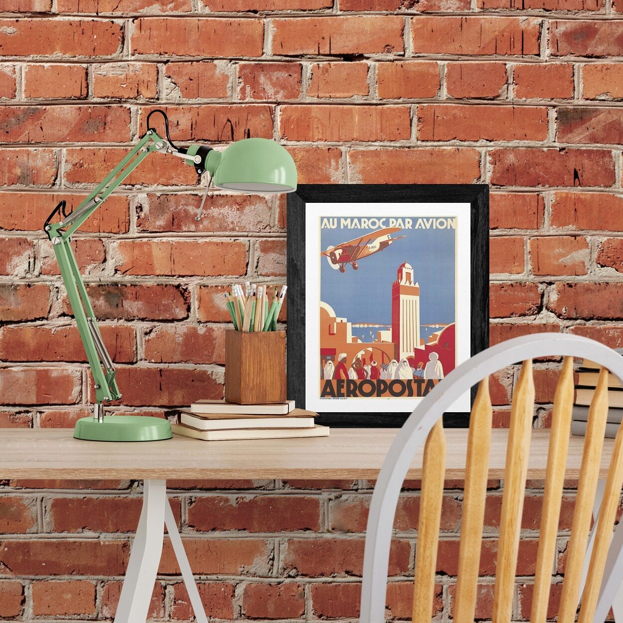 Affiche publicitaire vintage "Le Maroc par avion Aéropostale" - reproduction thumbnail 1